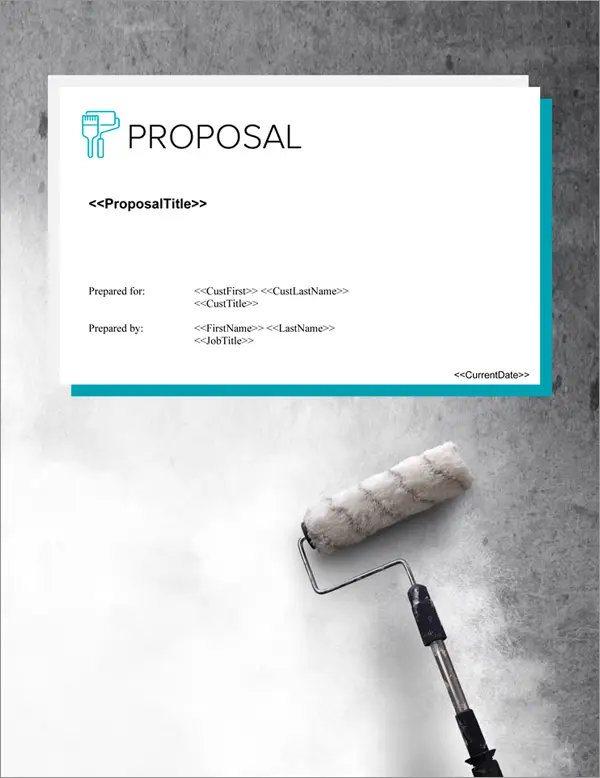 Proposal Pack Painter #4 Title Page