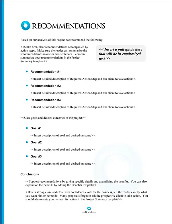 Proposal Pack Elegant #8 Recommendations Page