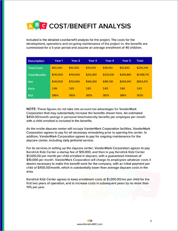 Daycare Center Sample Proposal 2022 