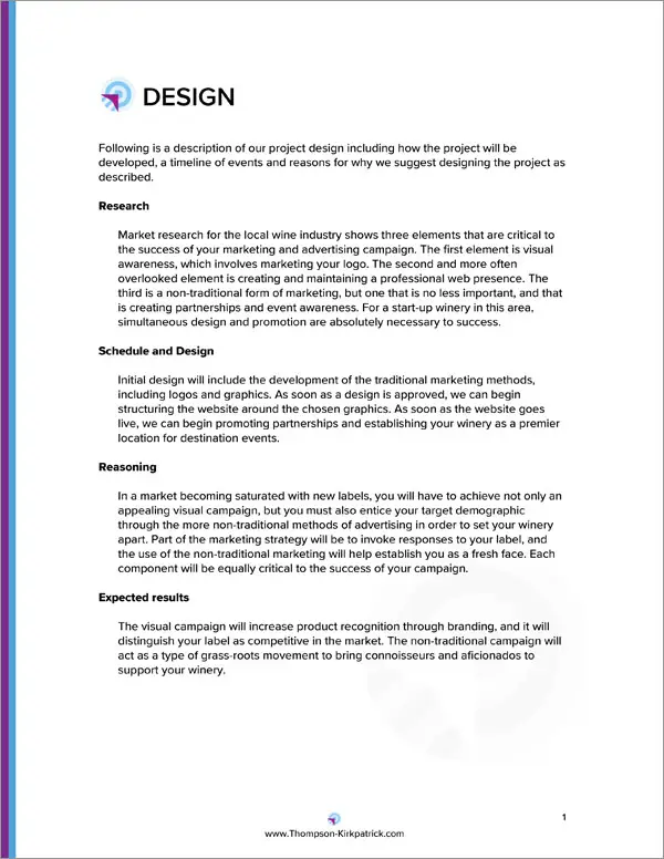 Proposal Pack Bullseye #3 Body Page