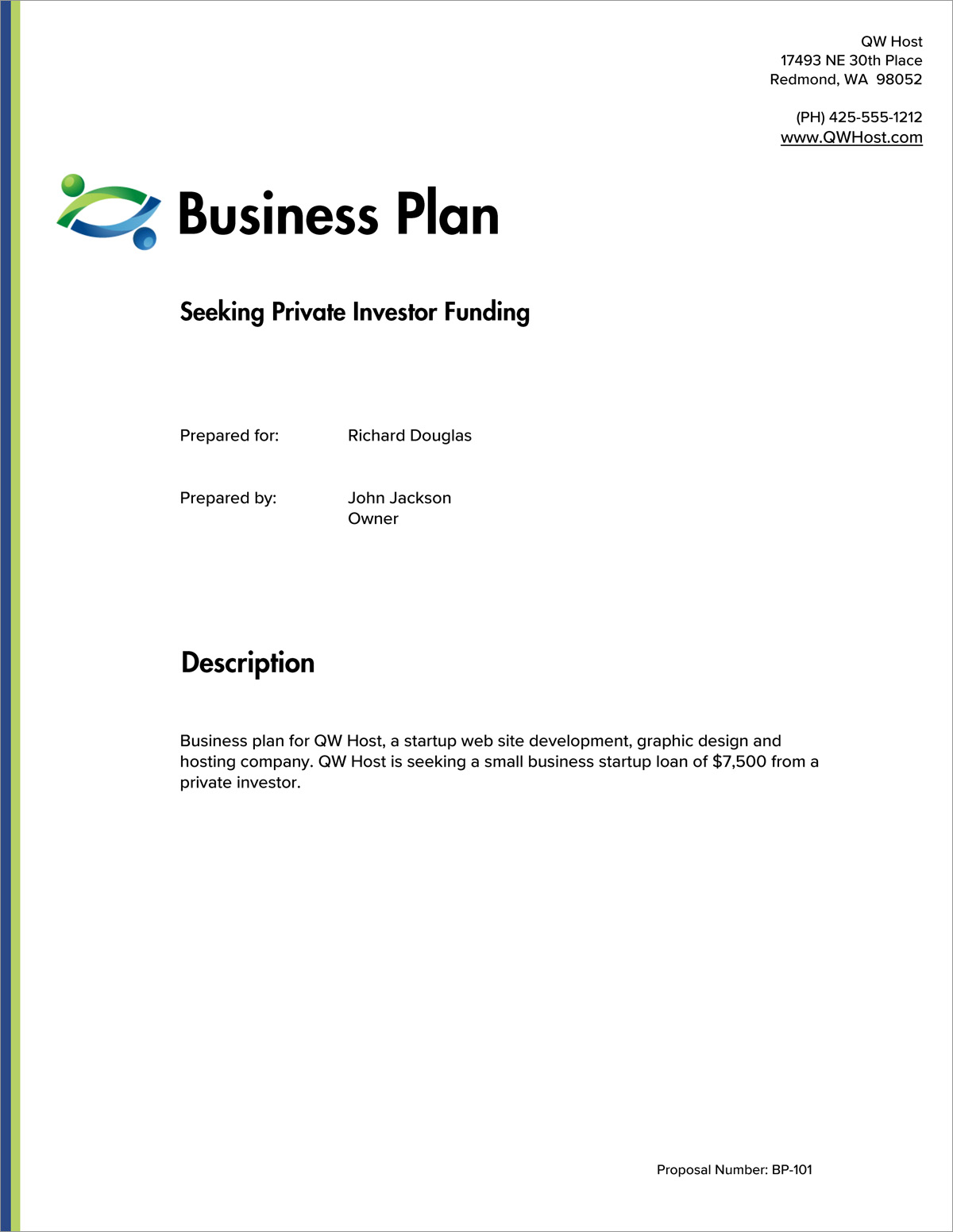 business plan for hosting services
