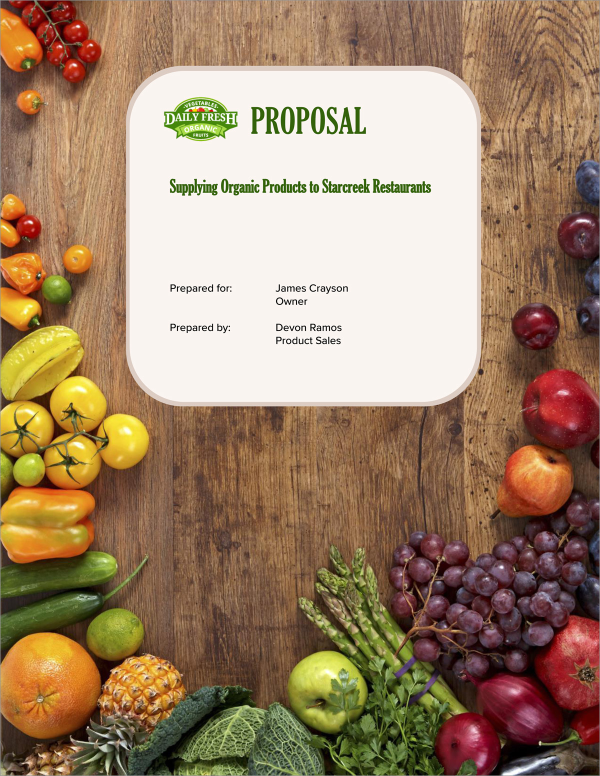 vegetable and fruit production business plan