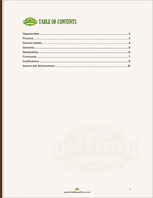 Proposal Pack Agriculture #5 Body Page