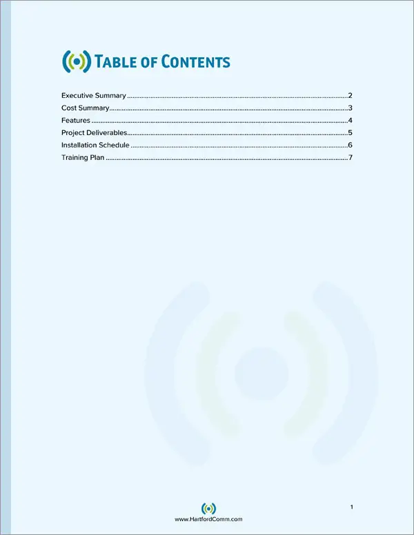 Proposal Pack Telecom #3 Body Page