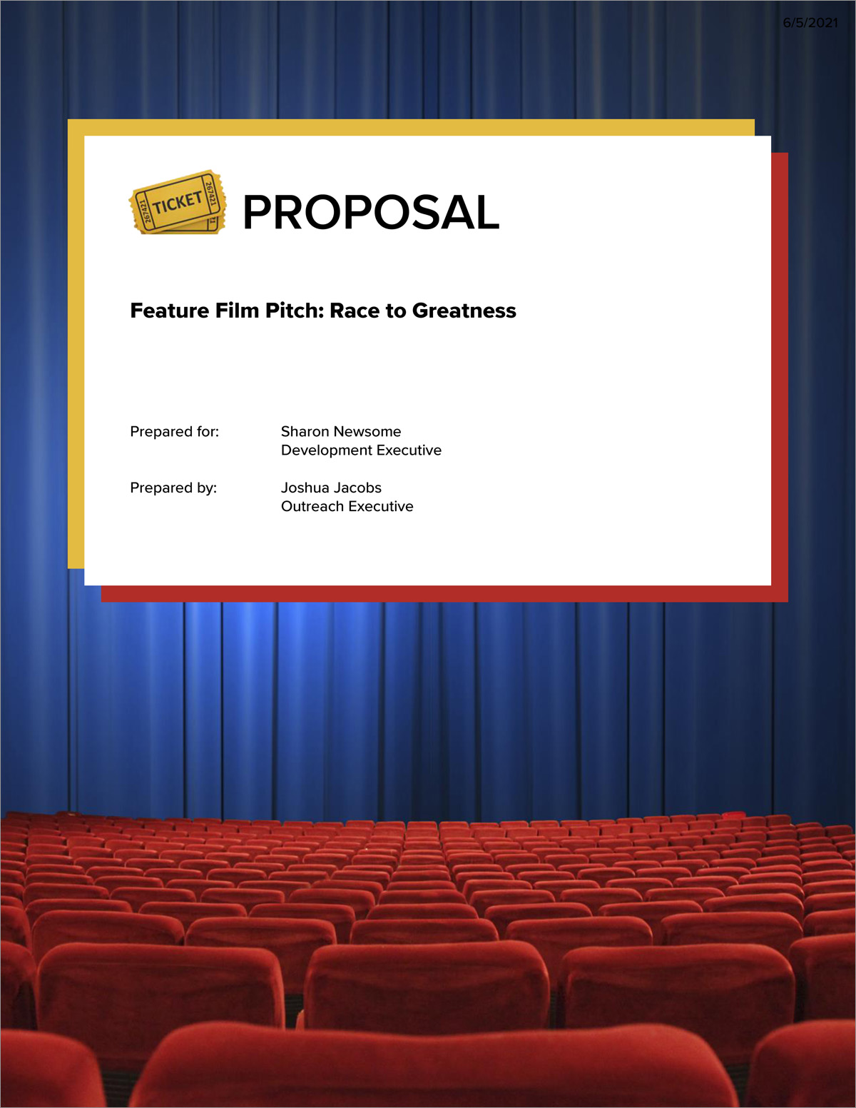 Movie Pitch Sample Proposal 5 Steps