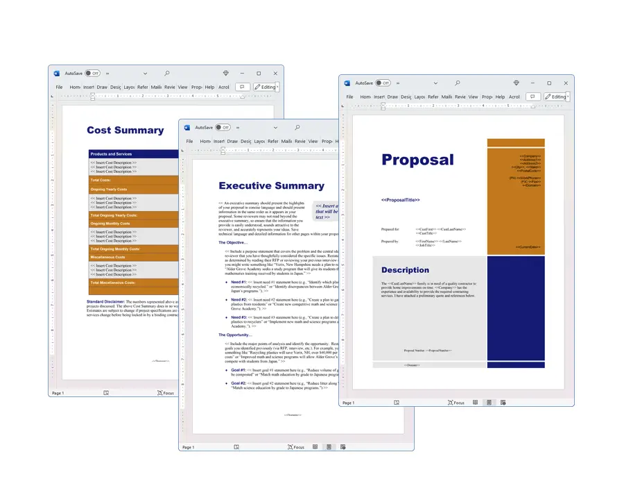 Business Coaching Proposal Template Concepts