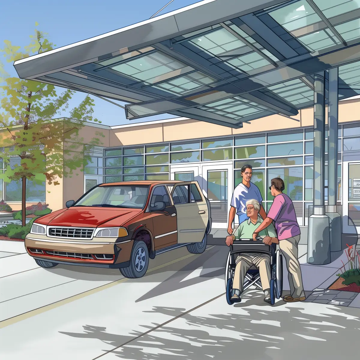 Hospital Discharge Waiting Room and Transportation Proposal Concepts